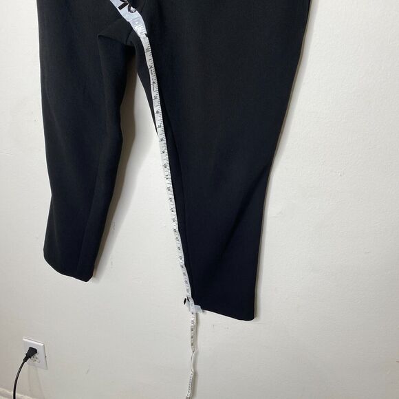 Loft Jet Black Capri Trouser Pants Hook Eye Closure Cute Tie Front 6 Petite - Picture 10 of 12